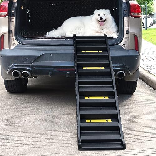 COZIWOW Portable Dog Car Ramps 61" L Folding High Traction Pet Stairs by COZIWOW