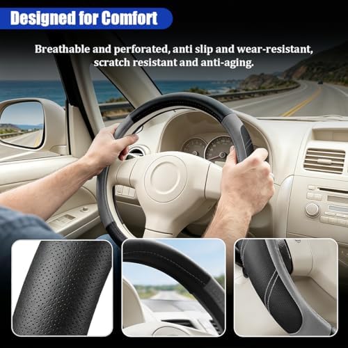 Car Steering Wheel Cover, 14.5-15" - Image 4