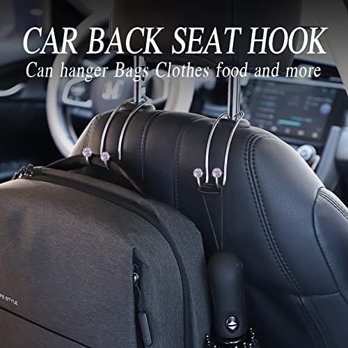 SAVORI Auto Hooks Bling Car Hangers Organizer Seat Headrest Hooks Strong and - Image 2