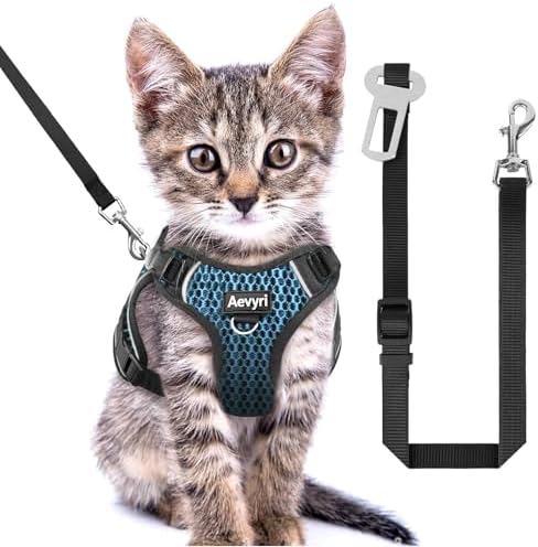 Cat Harness and Leash for Walking Escape Proof Soft Adjustable Cat Leash by Unknown