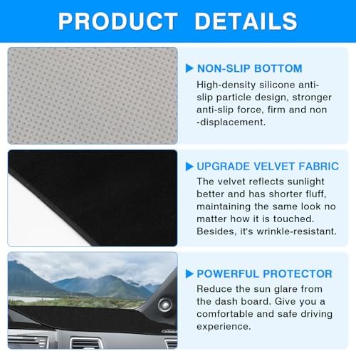 Autorder Dashboard Cover Mat for Honda Civic 2012-2015 Accessories Dash Cover - Image 6