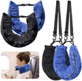 2Pack Stuffable Travel Pillow for Extra Luggage, Velvet Travel Neck Pillow by Eppyyo