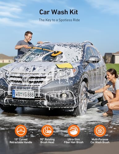 AstroAI 15°Curved Car Wash Brush - Image 2