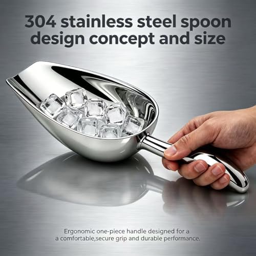 8 oz 304 stainless steel ice scoop, suitable - Image 3