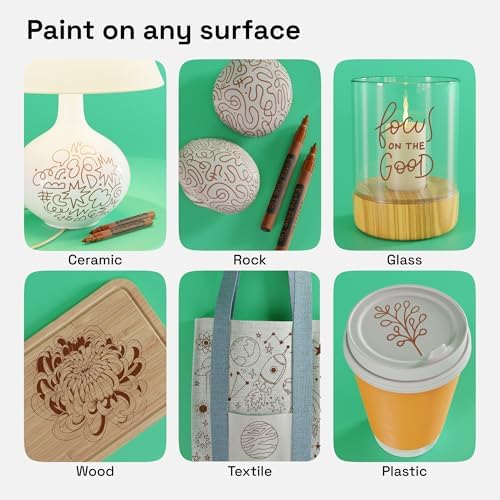 ARTISTRO Brown Acrylic Paint Markers - Image 2