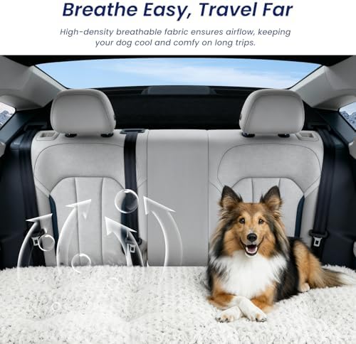 3.5" Thick Plush Dog Bed Mat for Car Back Seat, Non-Slip Pet Travel Bed - Image 6