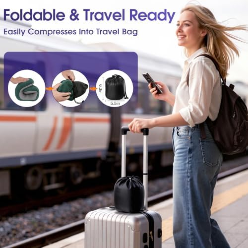 CloudBliss Memory Foam Travel Neck Pillow Airplane, 2 Pack - Image 4
