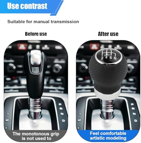 ZIMISI 6-Speed Car Shift Knob, Leather Shift Knob Lever Kit, Automatic or - Image 5