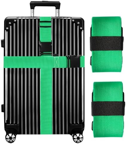 Luggage Straps for Suitcases TSA Approved-2 Pack Bright Personalized Luggage by GOWRAPS