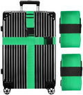 Luggage Straps for Suitcases TSA Approved-2 Pack Bright Personalized Luggage by GOWRAPS