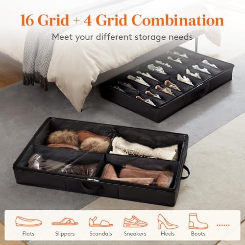 Lifewit Under Bed Shoe Storage Organizer, 2 Pack - Image 4