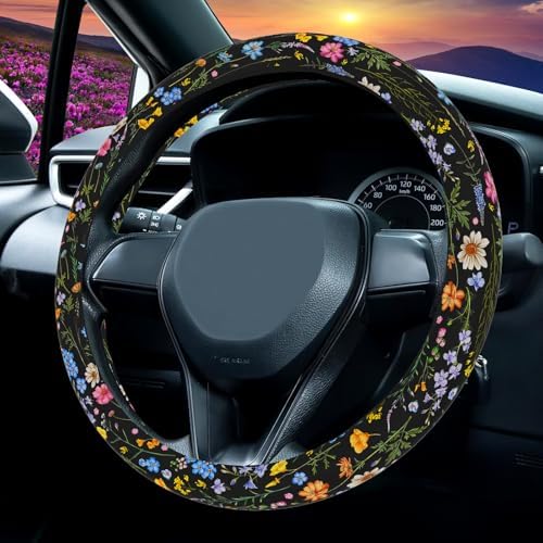 Wildflower Steering Wheel Cover, Flower Car Accessory - Image 2