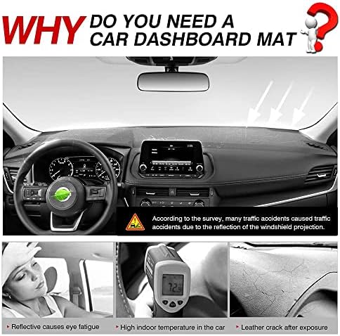 Autorder Dashboard Cover Mat for Nissan Rogue 2021-2025 2026 Accessories Dash - Image 2