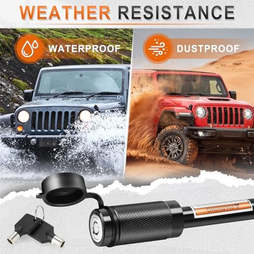 JUSTTOP Trailer Hitch Receiver Pin Lock, 5/8" Dia 2-3/4" Long Pin Trailer Lock - Image 5