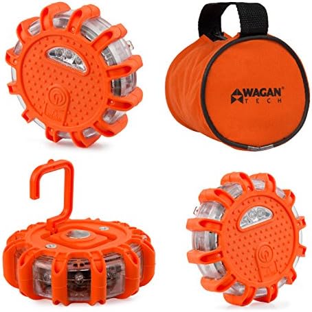 Wagan EL2639-3 FRED Flashing Roadside Emergency Disc LED Flare 9 Flash Modes by WAGAN