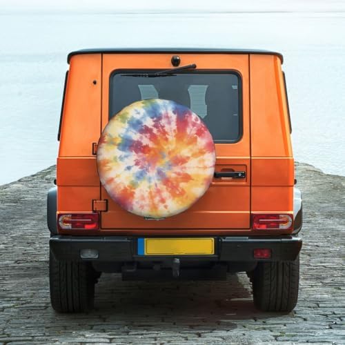 Tie Dye Spare Tire Cover Waterproof Wheel Cover 14 Inch Universal Fit - Image 2