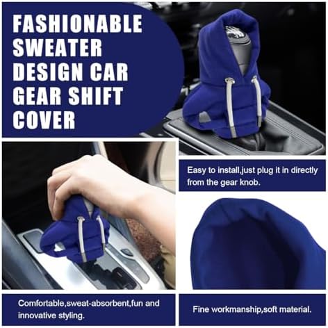 JOYCOURT 2PCS Car Gear Shift Hoodie Auto Shifter Knob Cover - Image 4