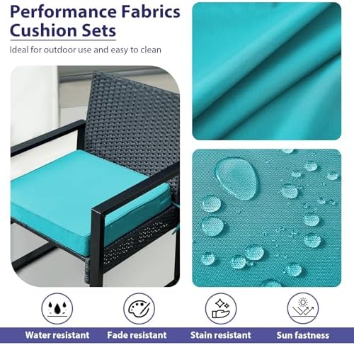 IPYNBAP Outdoor Chair Cushions Set of 4 -Waterproof Outdoor Seat Cushions - Image 3