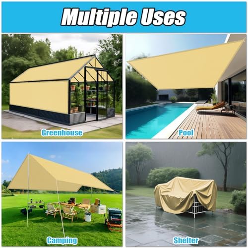 Amagenix Custom Size Waterproof Shade Cloth, 95% UV Block Tarp Cover - Image 7