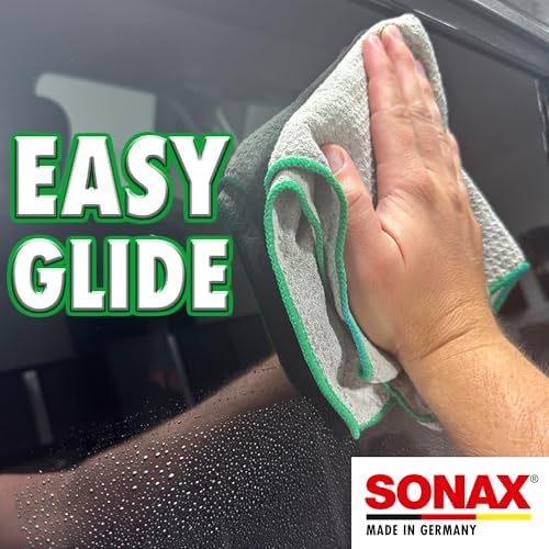 SONAX Glass Cleaning Microfiber Cloths | Lint-Free Waffle Weave Towels - Image 5