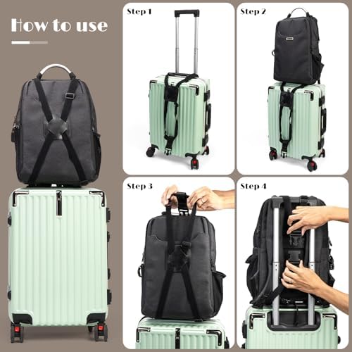 2 Pack Luggage Straps for Suitcases, Adjustable Elastic Travel Belt - Image 4