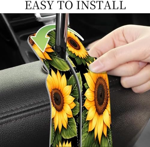 PU Leather Car Seat Hook, Storage Headrest Hanger, Cute Car Backseat Organizer - Image 5