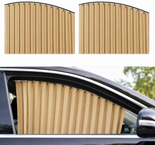 Car Side Window Sun Shade, Retractable Privacy Curtain by Unknown