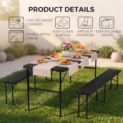 ZENY Folding Picnic Table Set - Image 4