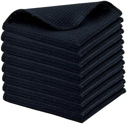 PurpleEssences Solid Kitchen Cloths, Dish Cloth 12x12 Set of 8 by PurpleEssences