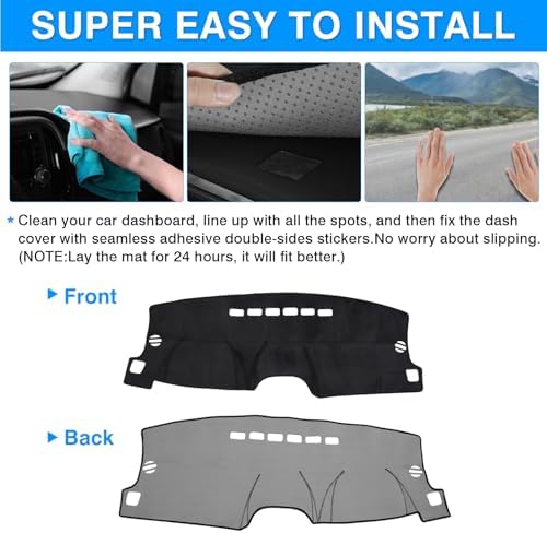 Autorder Dashboard Cover Mat for Jeep Compass 2009–2016 Accessories Dash Cover - Image 5