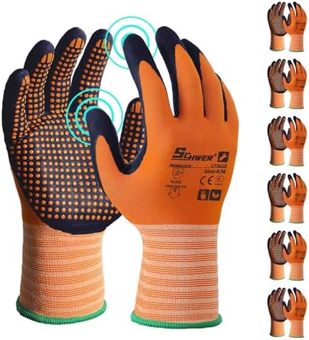 Schwer 6 Pairs Safety Work Gloves by SCHWER