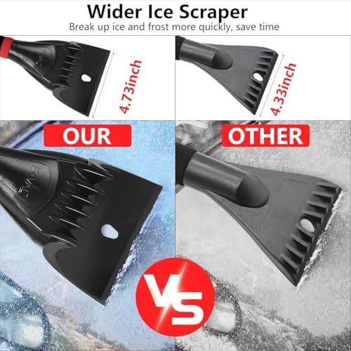 FOVAL 27" Ice Scraper Snow Brush, Wider Snow Scraper Snow Removal Car Brush - Image 3