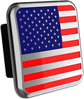 MULL USA Flag Metal Hitch Cover Plug Fits 2" Receiver by Autoaccessories