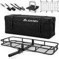 ARKSEN Folding Hitch Cargo Carrier w/Bag, Stabilizer by ARKSEN