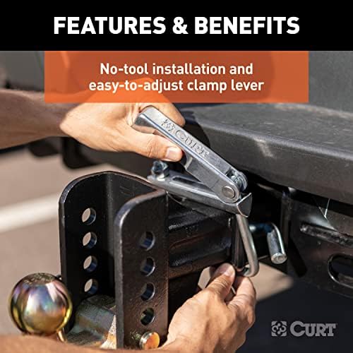 CURT 22320 No-Tool Anti-Rattle Hitch Clamp Tightener - Image 6
