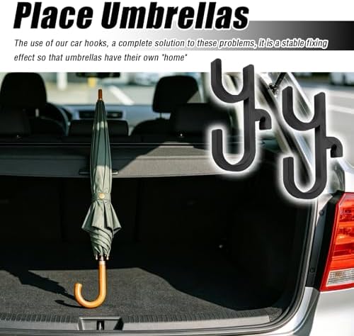 2PCS Car Umbrella Holder with Double Hook Design - Image 7