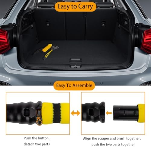 25.5" Car Snow Brush and Detachable Ice Scraper, Snow Shovel - Image 6