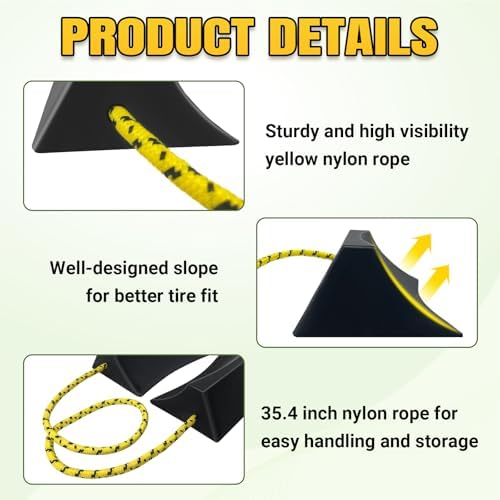 ROBLOCK Upgrade Wheel Chocks for Lightweight Travel Trailer Light Truck Car - Image 3