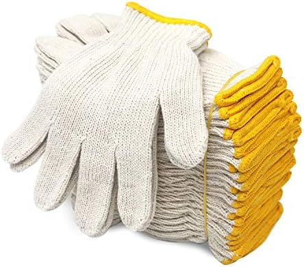 Evridwear Cotton Polyester String Knit Shell Safety Protection Work Gloves by Evridwear