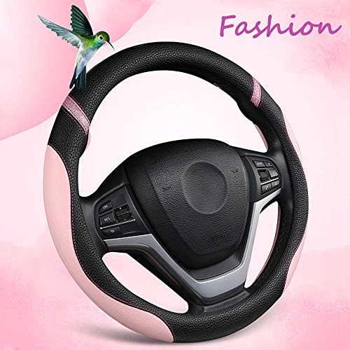 Cxtiy Steering Wheel Cover for Women Leather Universal Steering Wheel Covers - Image 4