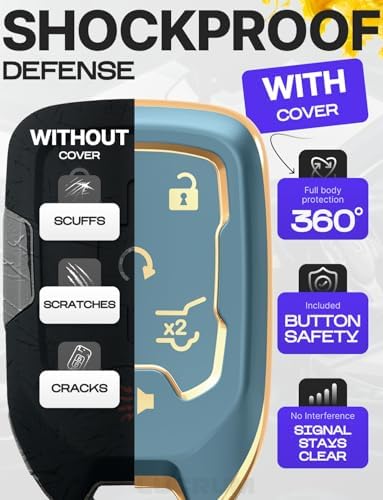 Lucrum Compatible with Chevy, Buick Key Fob Cover & Keychain - Image 4