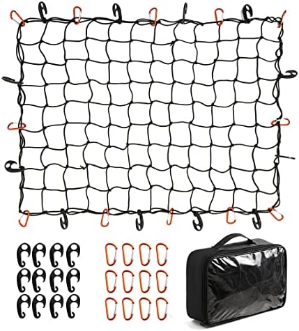 CZC AUTO Bungee Cargo Net 3x4Ft Stretches to 6x8Ft by HOME