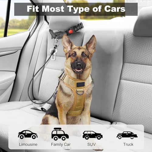 Dog Seat Belt for Car, Chew Proof Dog Car Seat Belt, 2 in 1 Car Harness for - Image 6