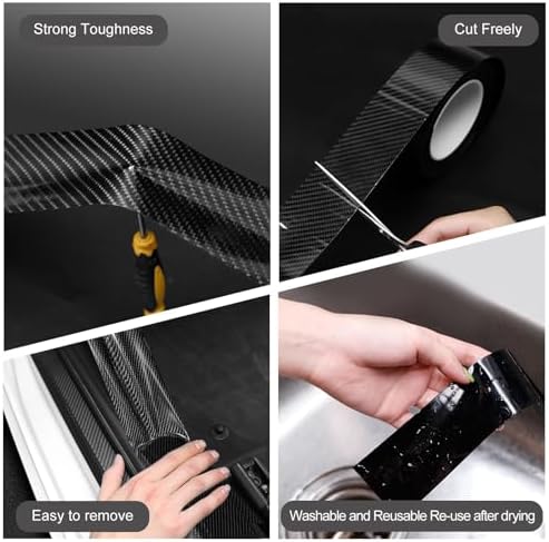 Storystore Car Door Edge Guard, 2 in x 33 Ft Black Door Edge Protector - Image 3