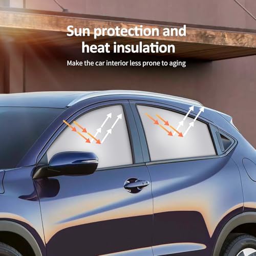 Silver Reflective Car Window Curtains - Image 2