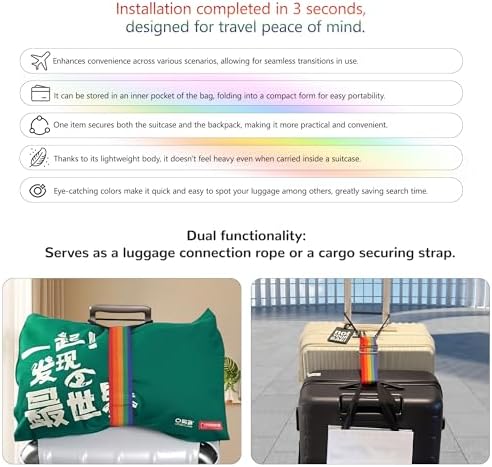 Luggage Straps Bag Bungee Luggage Straps Suitcase Adjustable Belt，Add a Bag - Image 4