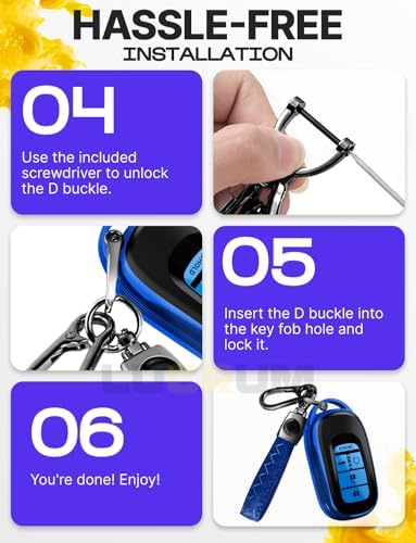 Lucrum Compatible with Honda Key Fob Cover & Keychain - Image 7