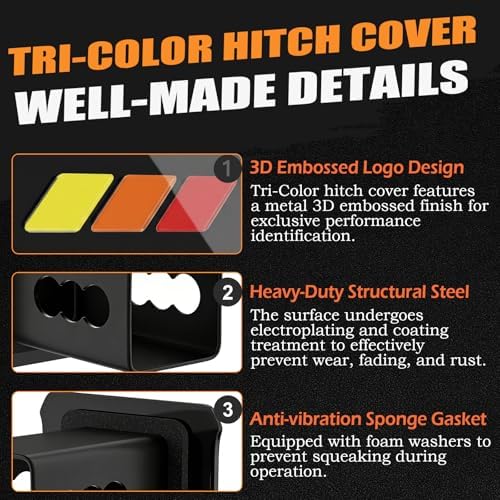 Tri-Color Hitch Cover for 2 Inch Receivers - Image 3