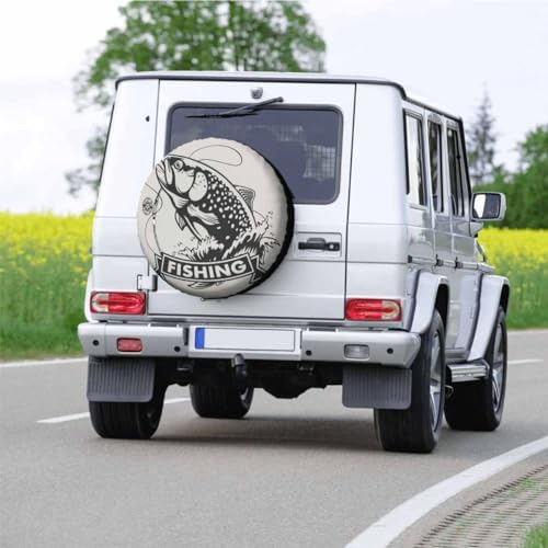 Fishing Spare Tire Cover Bass Fish Rainbow Trout Hunting Catch Animal Art Sea - Image 5