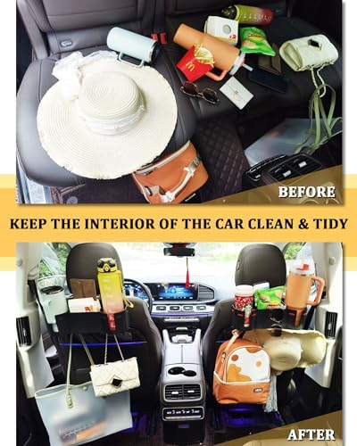 Car Headrest Backseat Cup Holder 3.7", Seat Back Organizer - Image 2